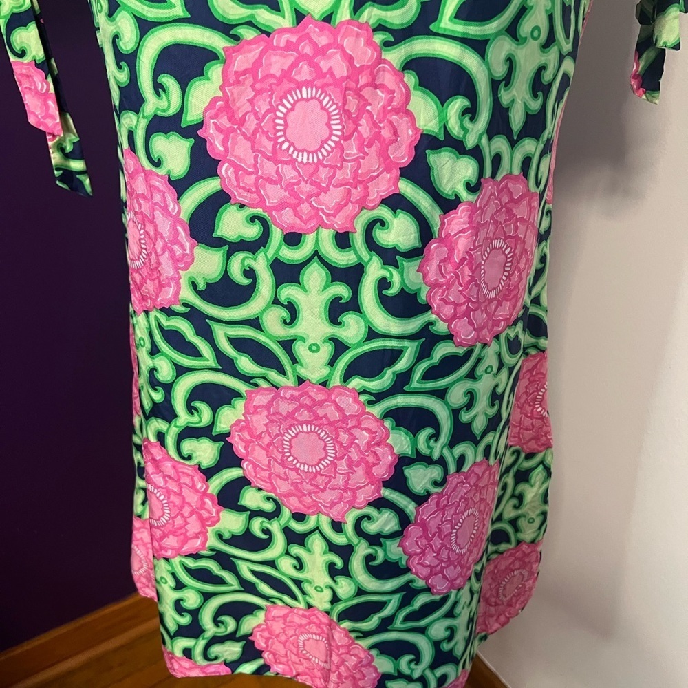 Lilly Pulitzer Short Sleeve Floral Print Dress - Picture 3 of 10